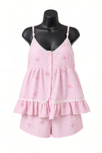 Sweet Ruffle Pajama Set -  Pink Butterfly