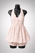 Sweet Bow Baby Doll Set - Peach Stripes