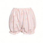 Sweet Bow Baby Doll Set - Peach Stripes