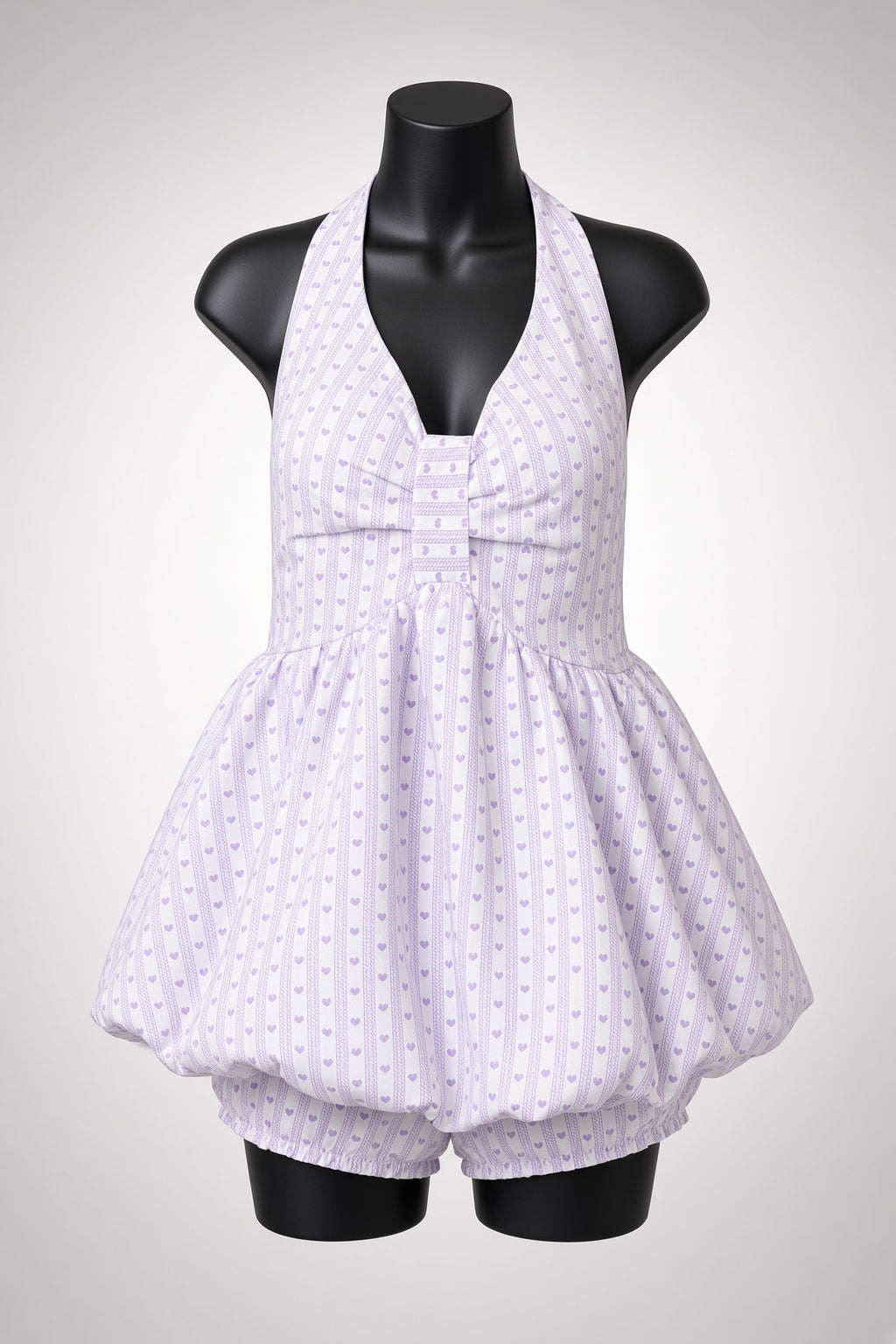 Sweet Bow Baby Doll Set - Purple Hearts