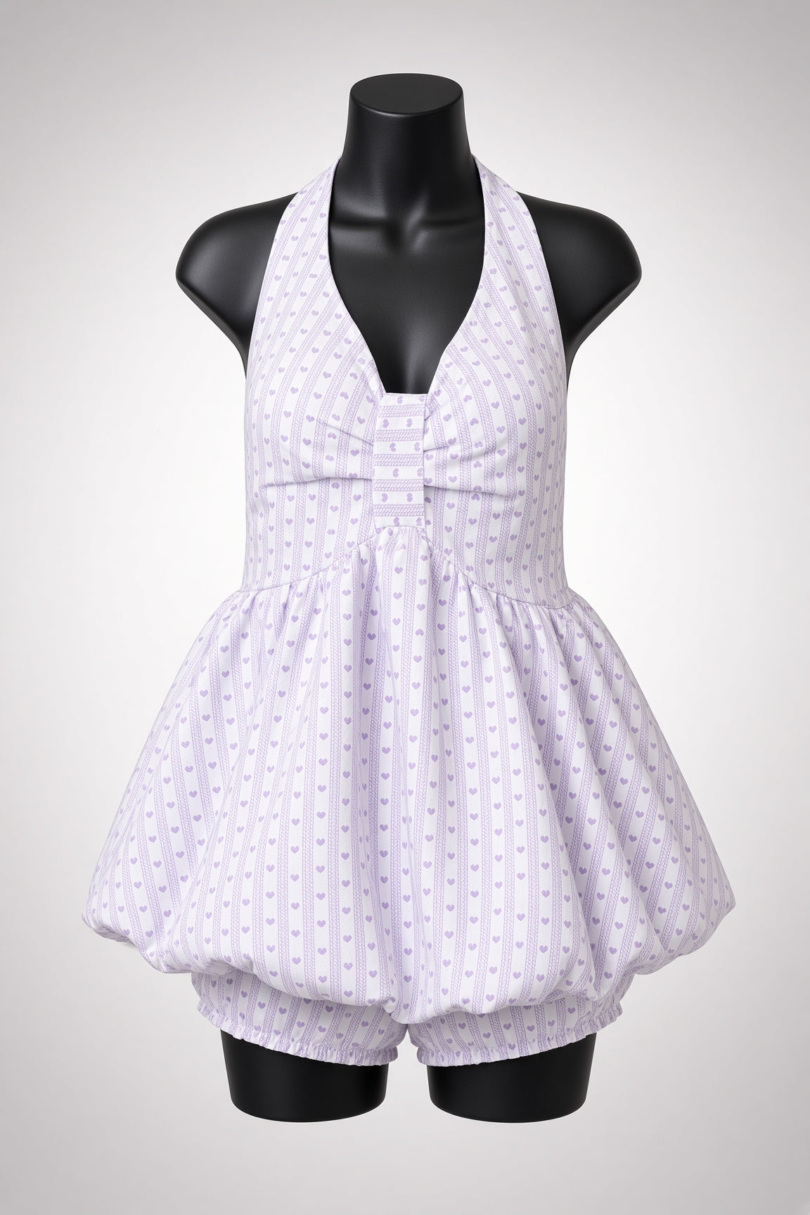 Sweet Bow Baby Doll Set - Purple Hearts