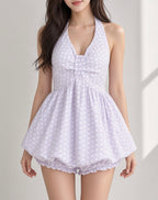 Sweet Bow Baby Doll Set - Purple Hearts