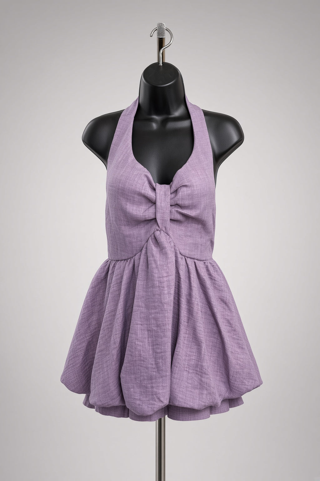 Sweet Bow Baby Doll Set - Purple Linen
