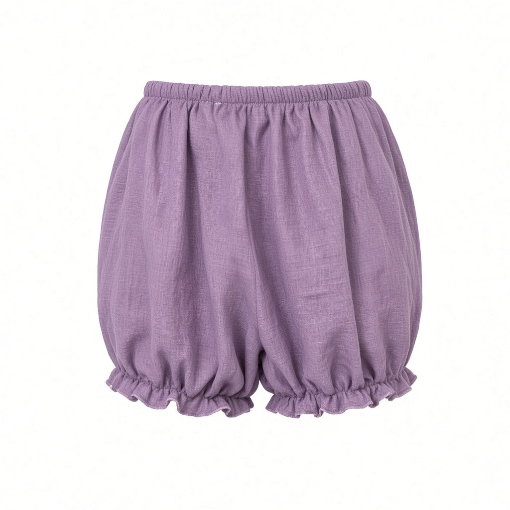 Sweet Bow Baby Doll Set - Purple Linen