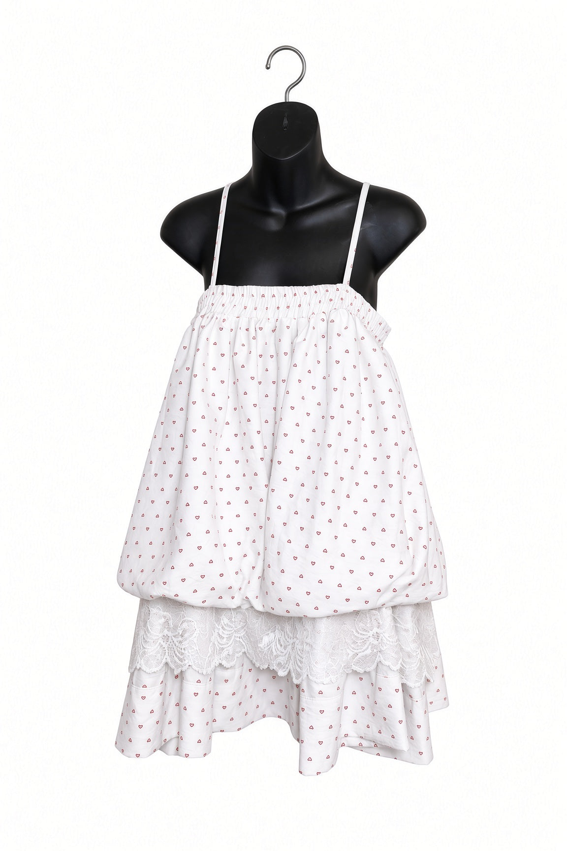 Sweet Hearts Babydoll Dress - White
