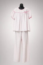 Heart Dot Pajama Set - Pink