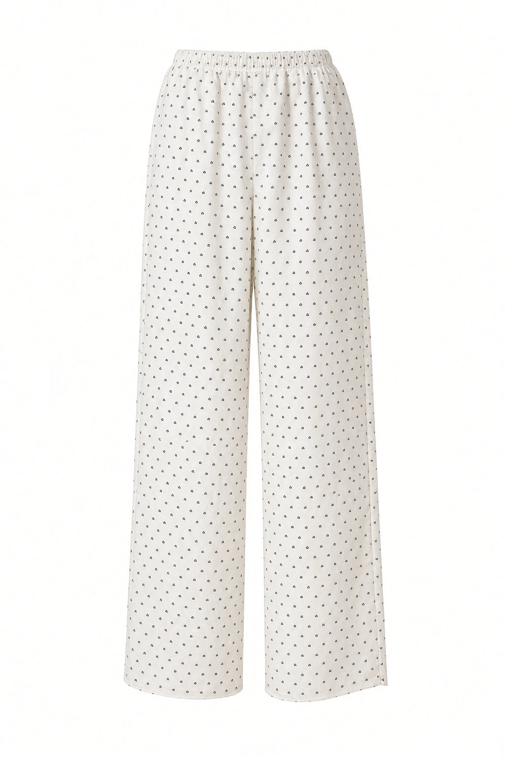 Heart Dot Pajama Set - Cream