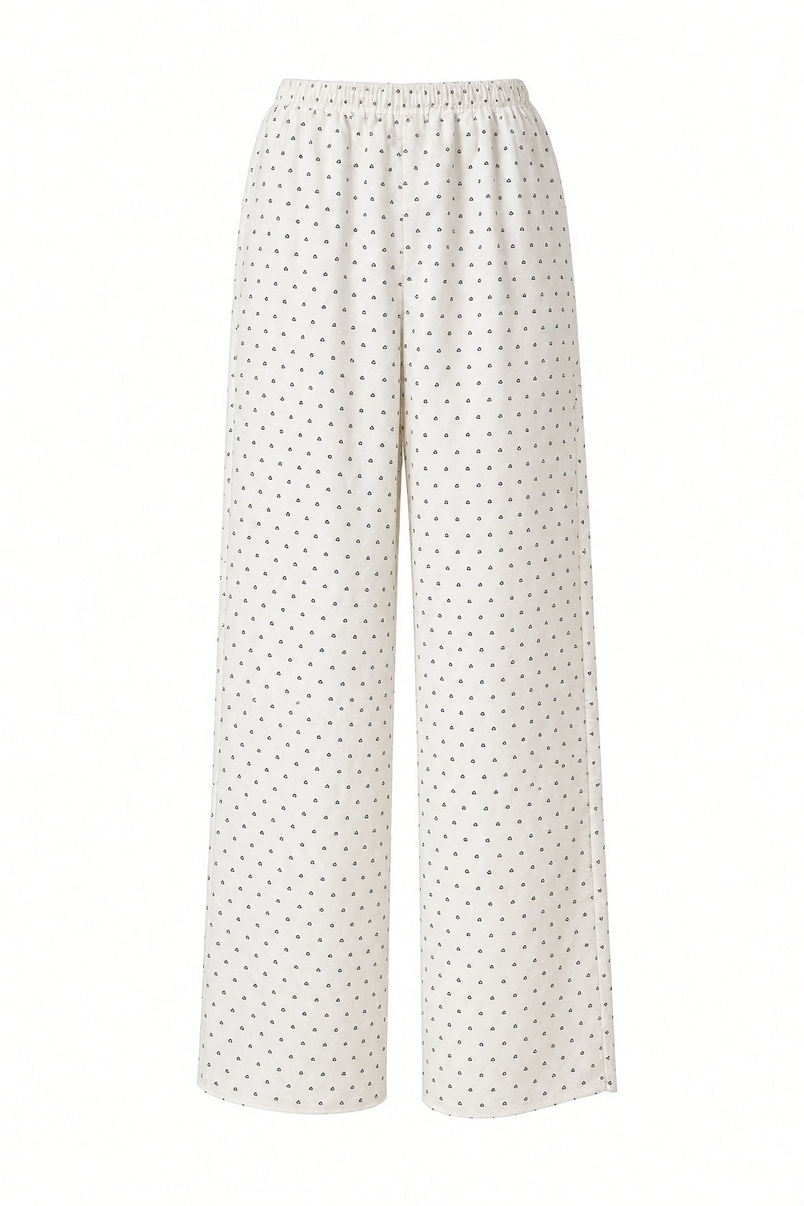 Heart Dot Pajama Set - Cream