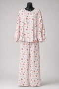 Lace Button Pajama Set — Pink Happy Dog