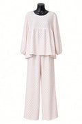 Heart Peplum Pajama Set — Blush Tiny Hearts
