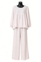 Heart Peplum Pajama Set — Blush Tiny Hearts
