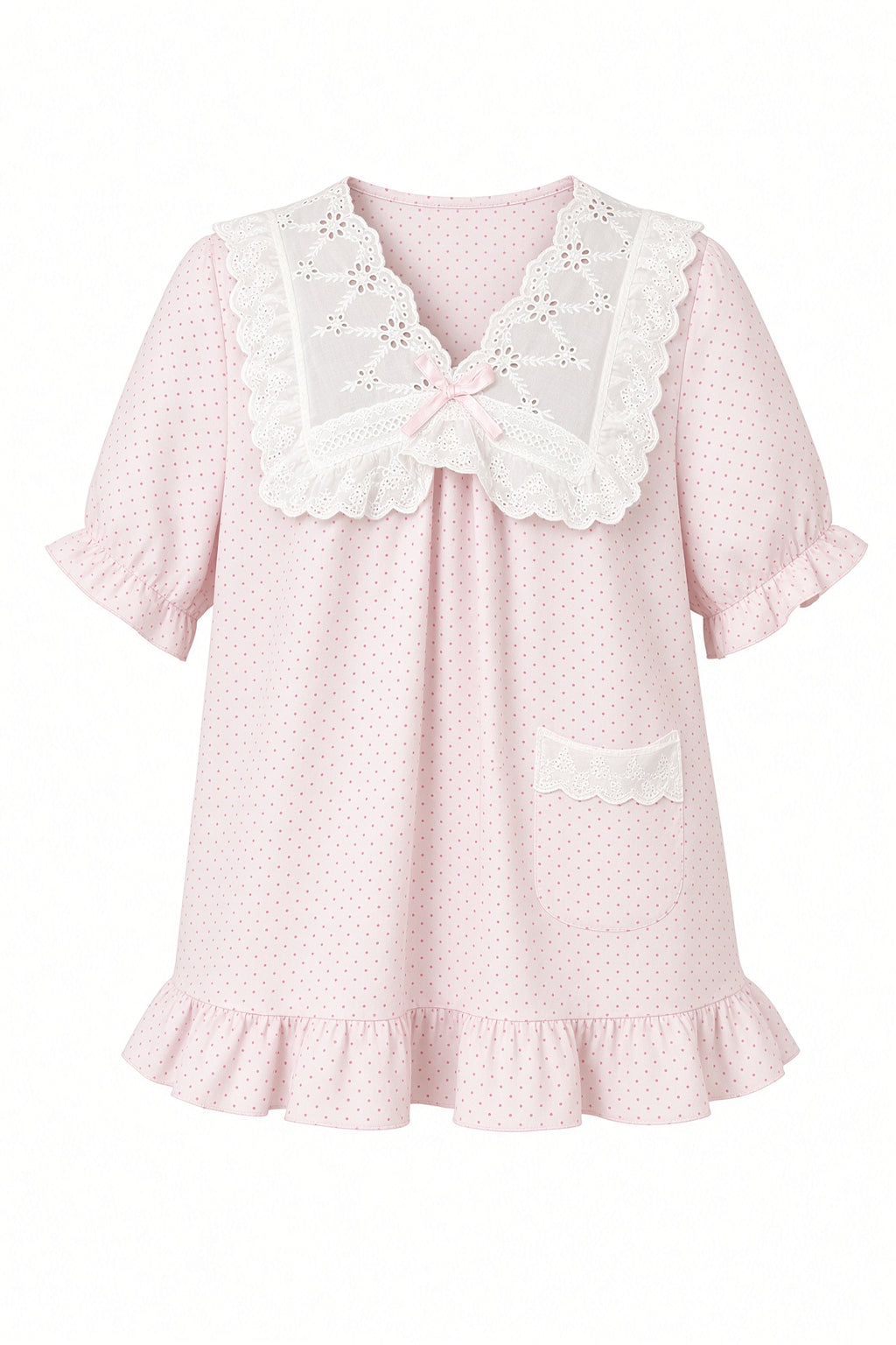 Cozy Cloud Pajama Set - Pink Polka Dot