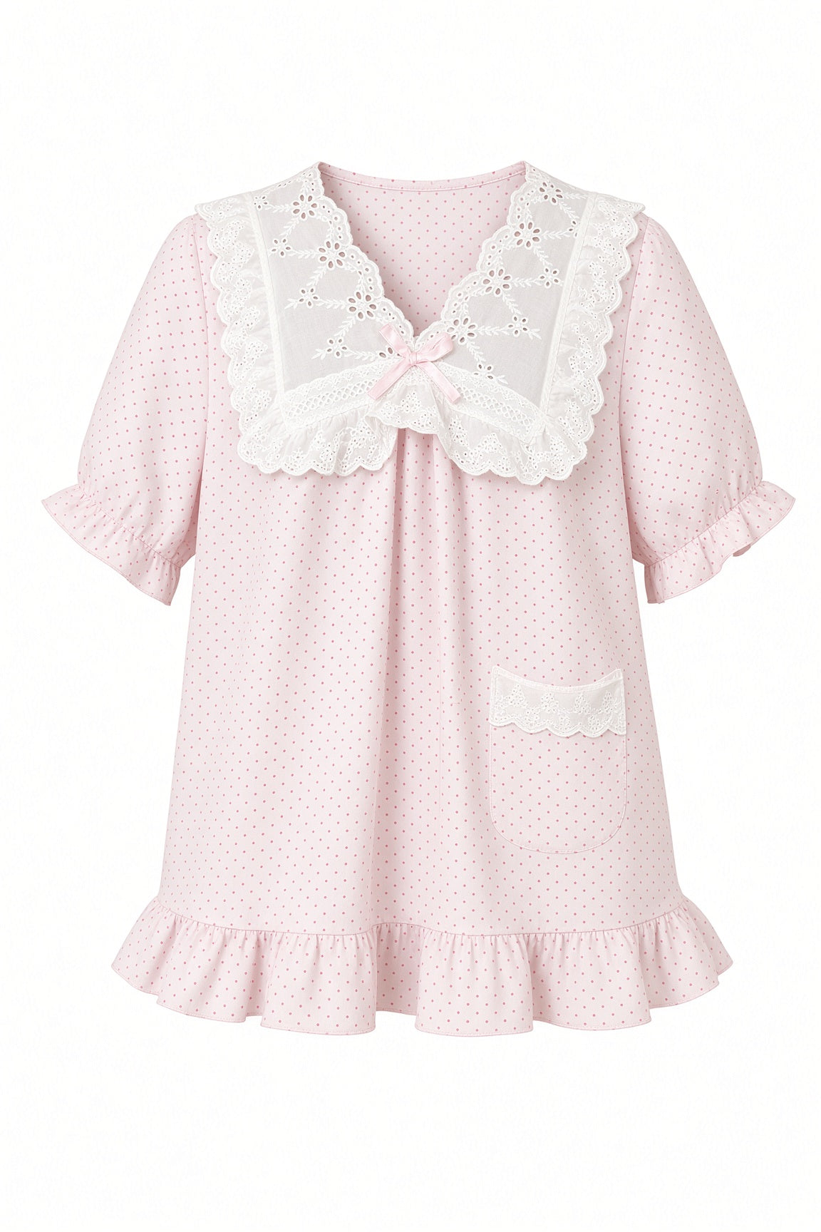 Cozy Cloud Pajama Set - Pink Polka Dot