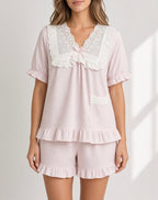 Cozy Cloud Pajama Set - Pink Polka Dot