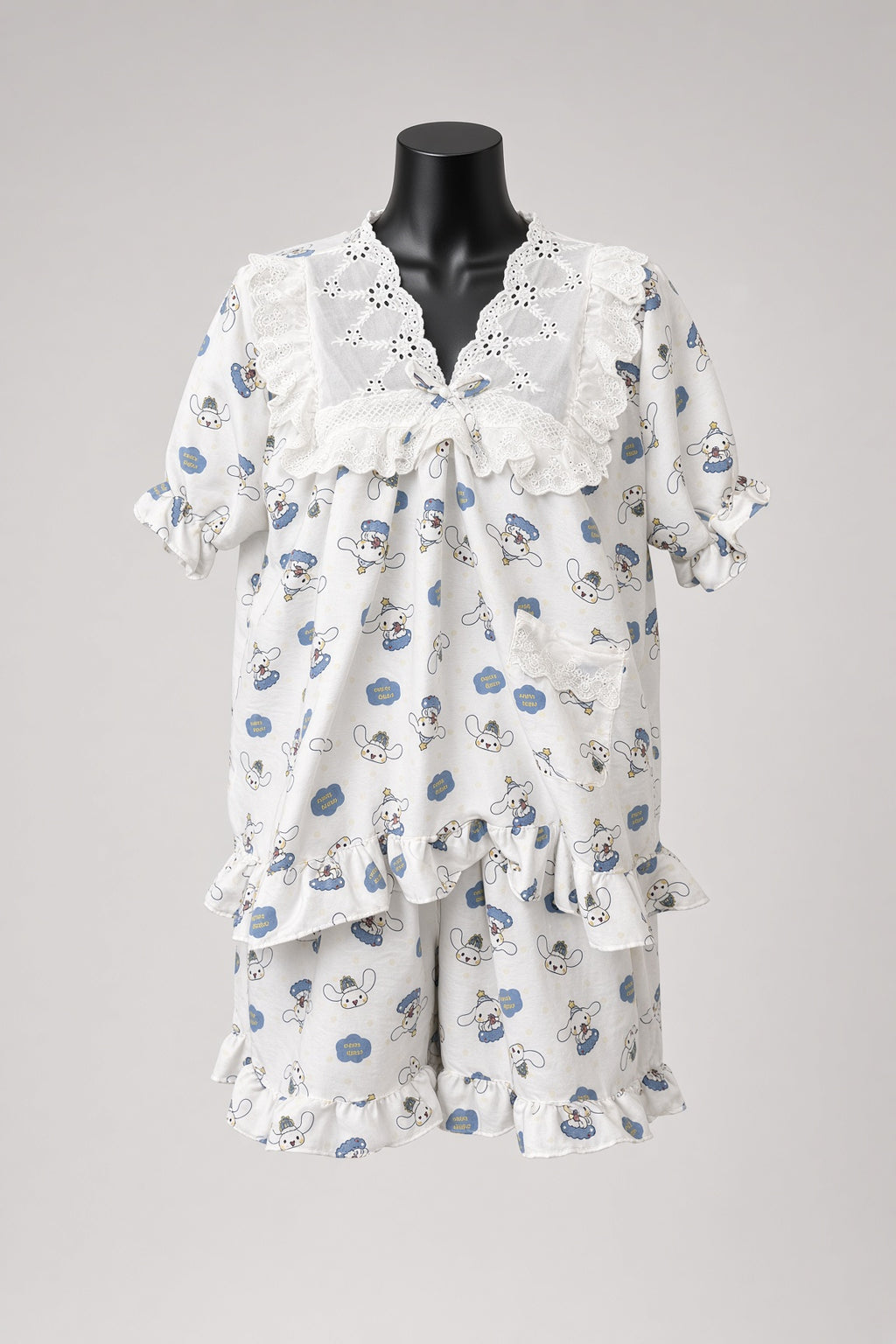 Cozy Cloud Pajama Set - White Cinnamoroll Bunny