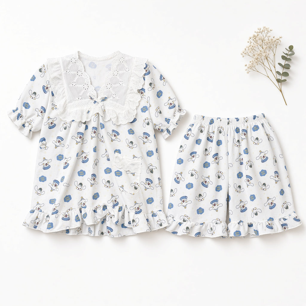 Cozy Cloud Pajama Set - White Cinnamoroll Bunny