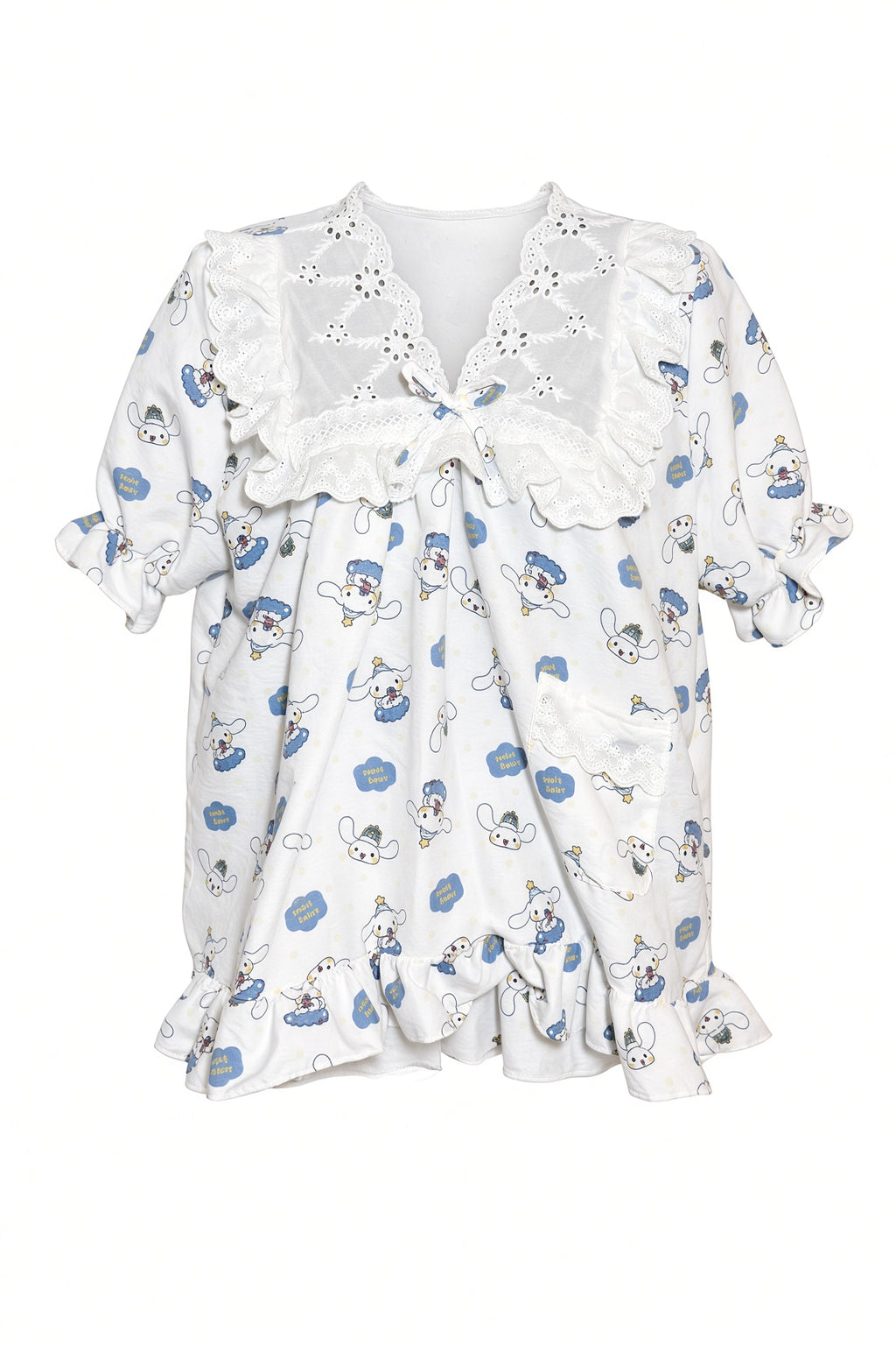 Cozy Cloud Pajama Set - White Cinnamoroll Bunny