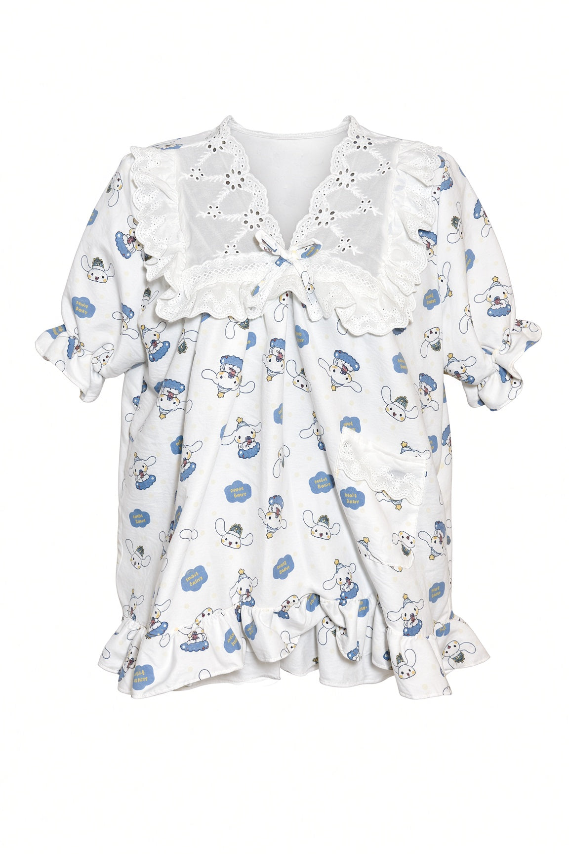 Cozy Cloud Pajama Set - White Cinnamoroll Bunny