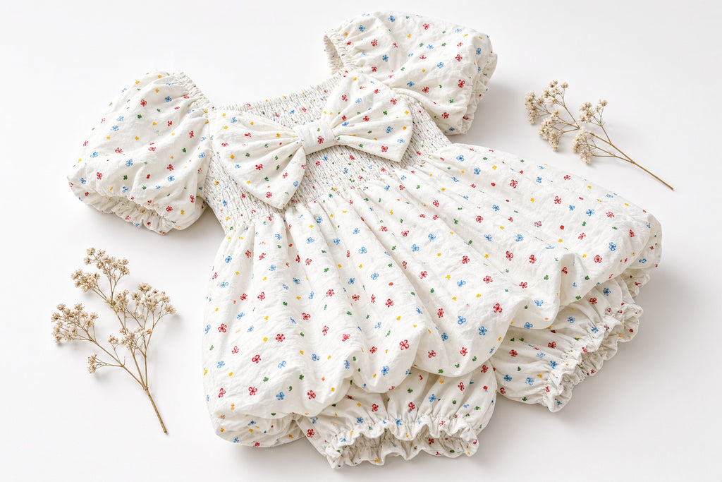 Daisy Bloom Set - White with Colorful Bows