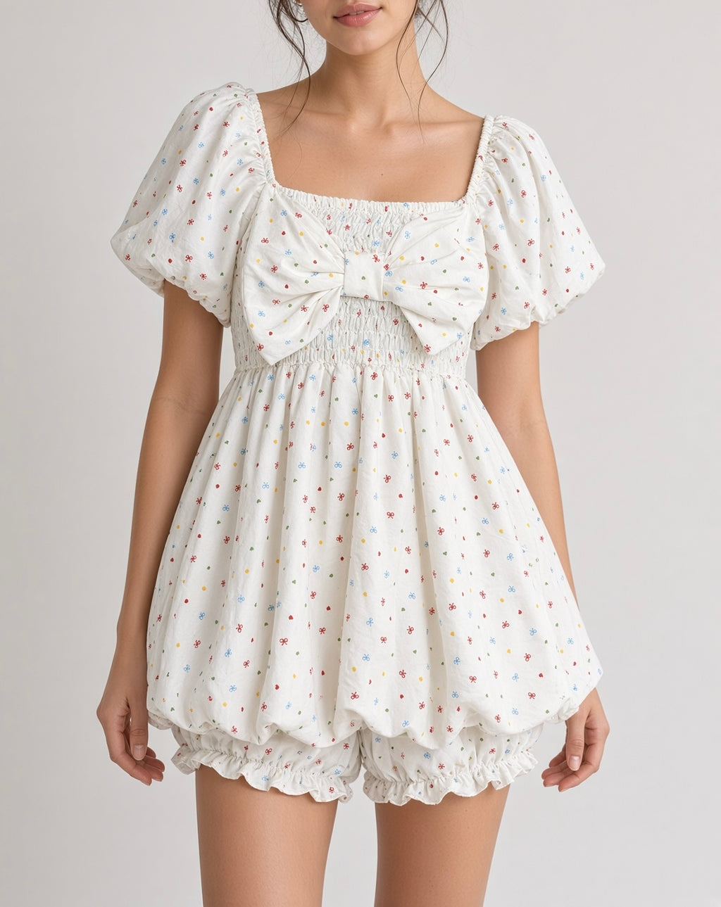 Daisy Bloom Set - White with Colorful Bows