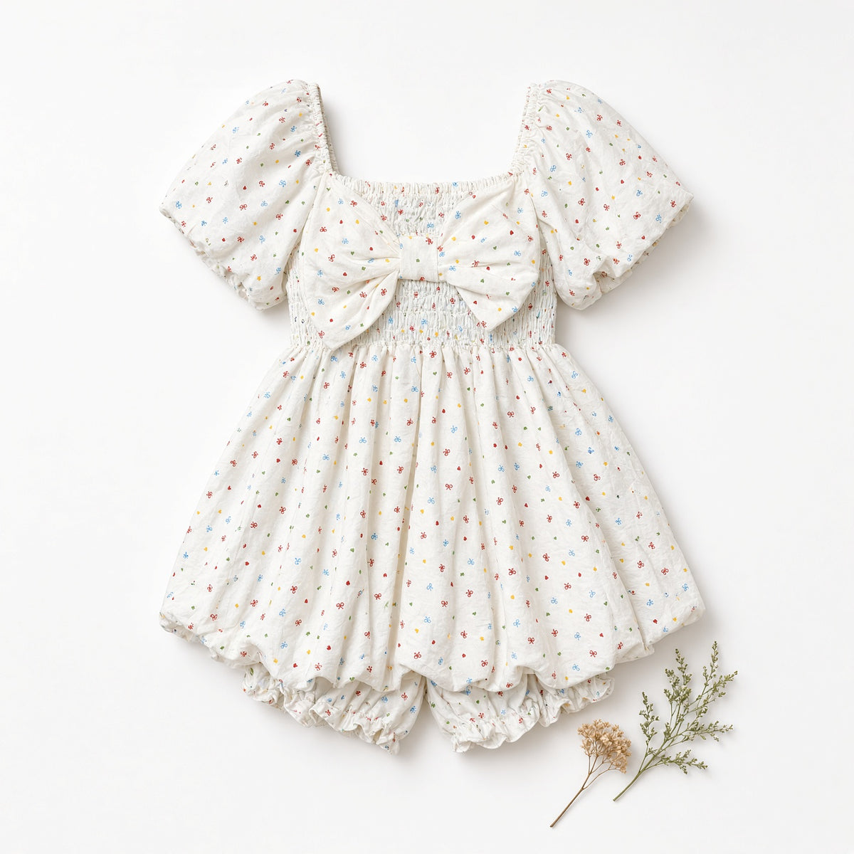Daisy Bloom Set - White with Colorful Bows