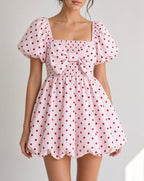 Daisy Bloom Set - Pink Polka Dot