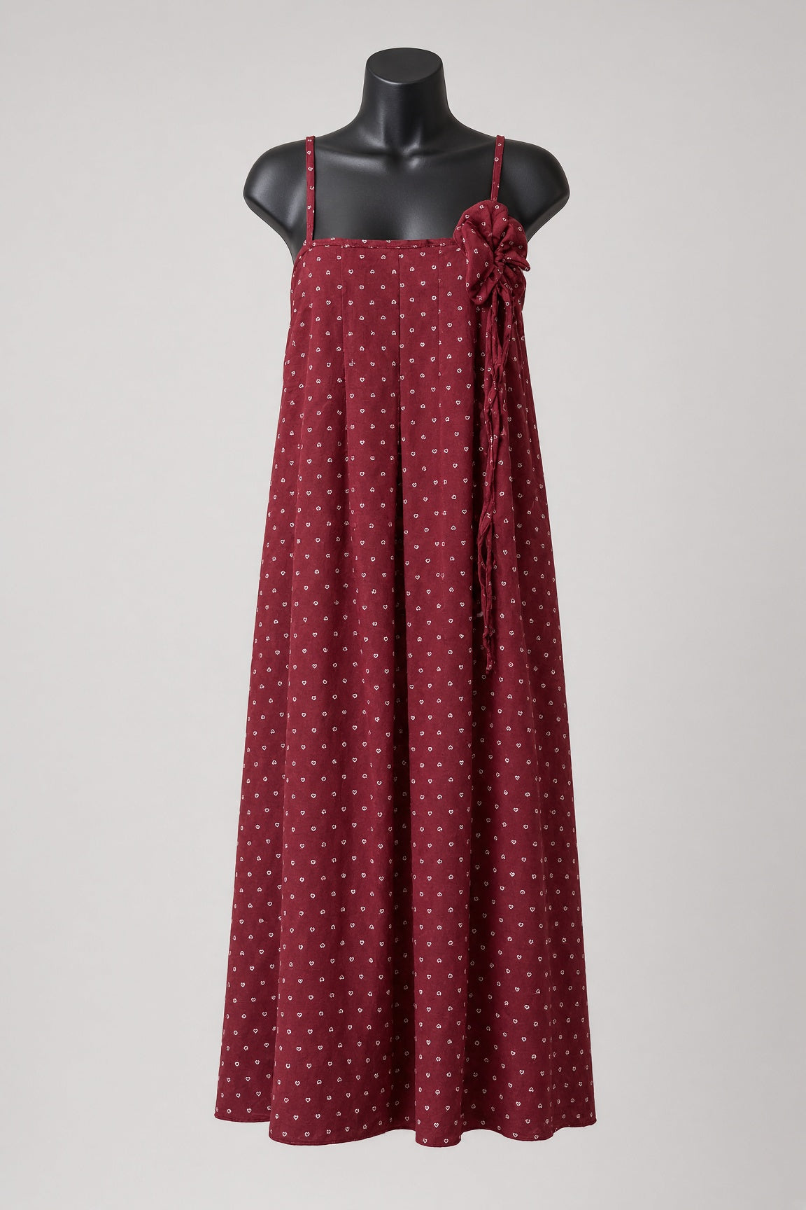 Blossom Tie Dress - Burgundy