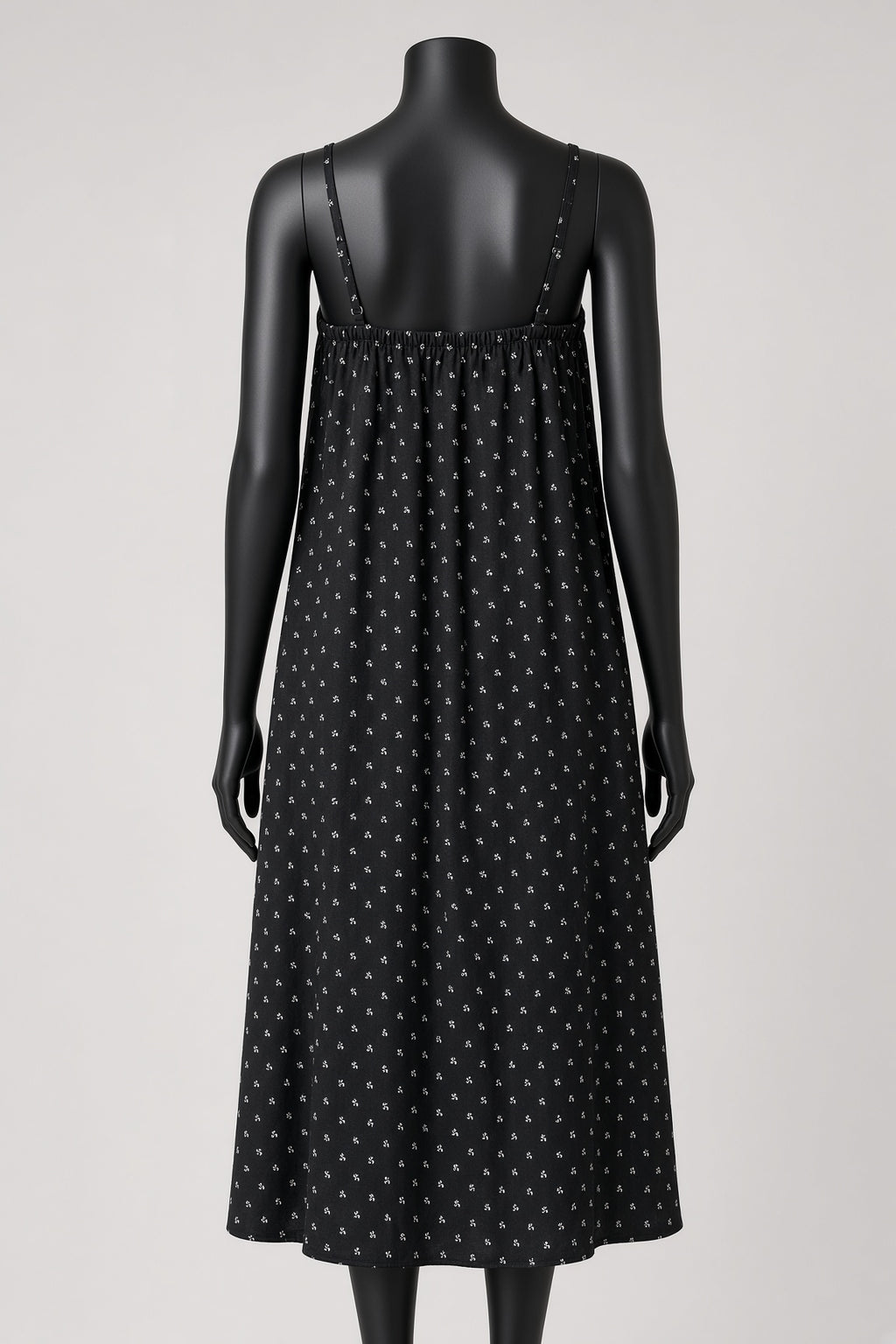 Blossom Tie Dress -Black