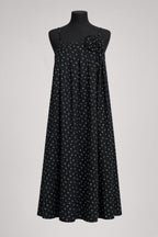 Blossom Tie Dress -Black